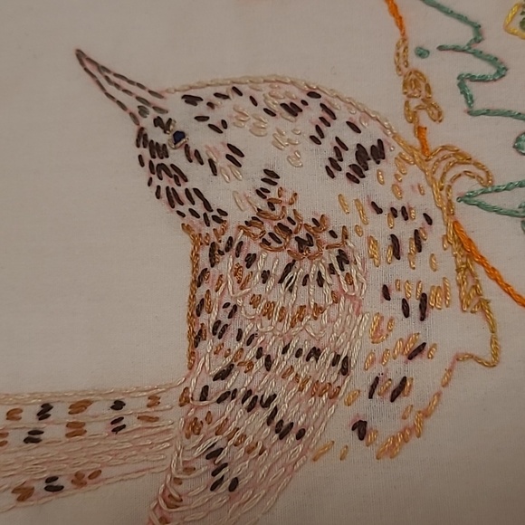 Vintage Hand Stitched Arazonia State Bird & Flower - Picture 3 of 16